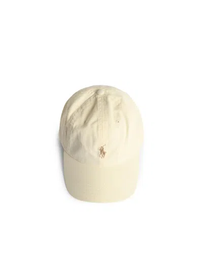Polo Ralph Lauren Cream Cotton Cap In White