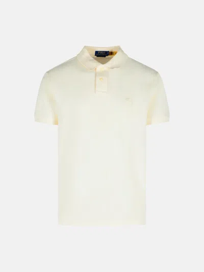 Polo Ralph Lauren Cream Cotton Polo Shirt In White