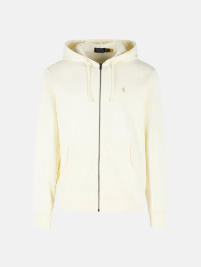 Polo Ralph Lauren Cream Cotton Sweatshirt In White