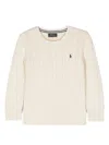Polo Ralph Lauren Cable-knit Cotton Sweater With Logo In Yellow
