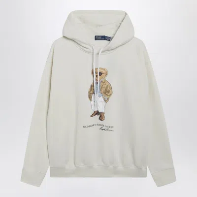 POLO RALPH LAUREN CREAM-WHITE POLO BEAR SWEATSHIRT