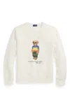 Polo Ralph Lauren White Cotton Blend Polo Bear Sweatshirt