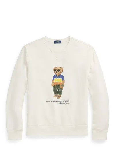 POLO RALPH LAUREN POLO RALPH LAUREN CREAM WHITE POLO RALPH LAUREN SWEATSHIRT