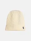 POLO RALPH LAUREN CREAM WOOL BEANIE