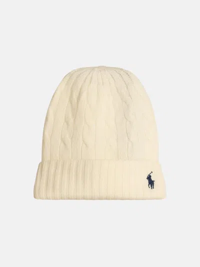 Polo Ralph Lauren Cream Wool Beanie