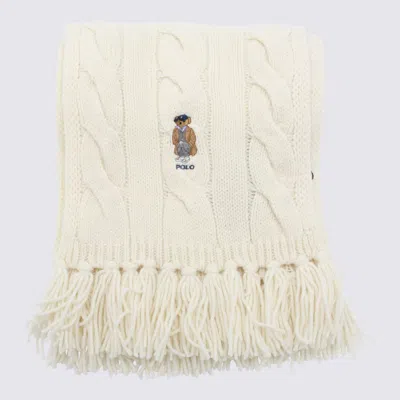 Polo Ralph Lauren Cream Wool Scarves In Neutral