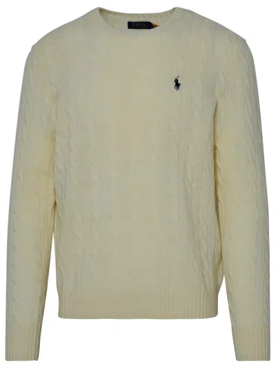 Polo Ralph Lauren Cream Wool Sweater In Nude