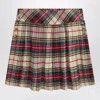 Polo Ralph Lauren Pleated  Check Print Cotton Skirt
