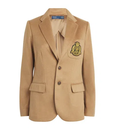 Polo Ralph Lauren Crest-detail Single-breasted Blazer In Brown