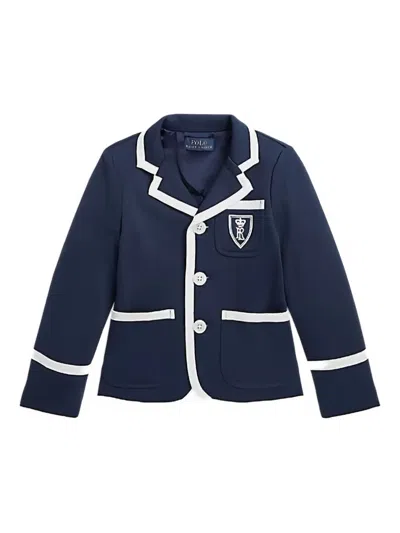 Polo Ralph Lauren Kids' Crest-embroidered Blazer In Blue