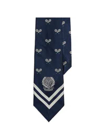 Polo Ralph Lauren Crest Silk Tie In Blue