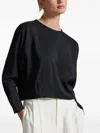 Polo Ralph Lauren Crew-neck Blouse In Black