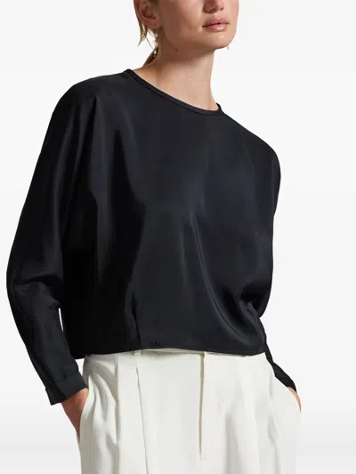 Polo Ralph Lauren Crew-neck Blouse In Black