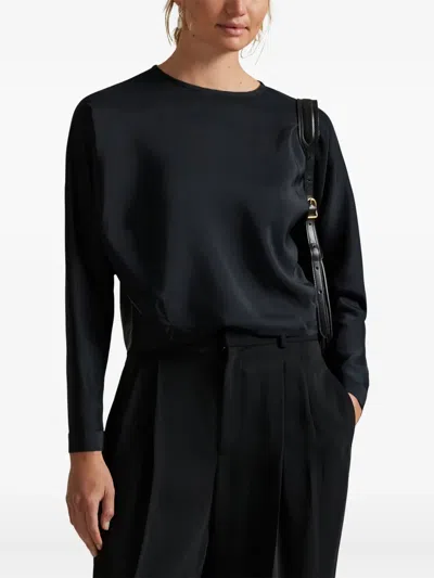 Polo Ralph Lauren Crew-neck Blouse In Black