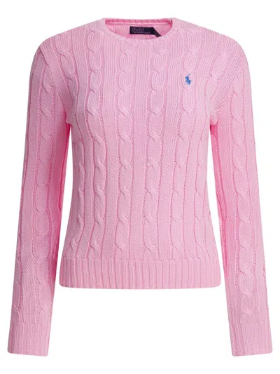 POLO RALPH LAUREN POLO RALPH LAUREN CREW-NECK CABLE-KNIT SWEATER WITH LOGO