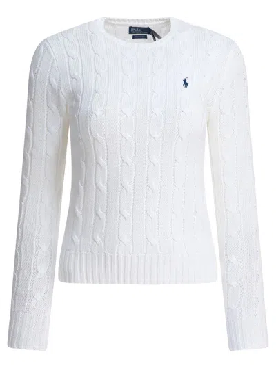 POLO RALPH LAUREN POLO RALPH LAUREN CREW-NECK CABLE-KNIT SWEATER WITH LOGO