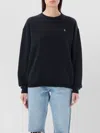 Polo Ralph Lauren Crew Neck Cotton Fleece Sweatshirt In Black