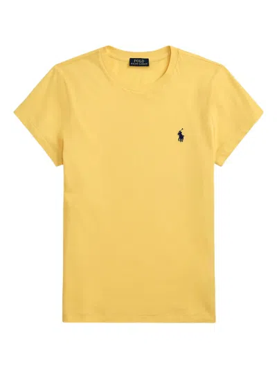 Polo Ralph Lauren Crew-neck Cotton T-shirt In Yellow