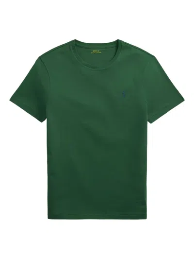 Polo Ralph Lauren Crew-neck Embroidered T-shirt In Green