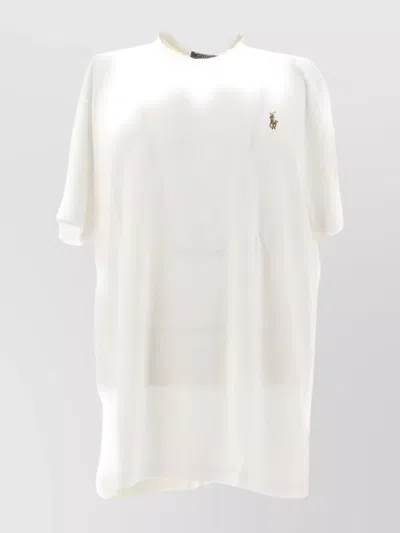 Polo Ralph Lauren Crew Neck Front Pocket Short Sleeve T-shirt In White