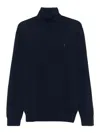 Polo Ralph Lauren Turtleneck Wool Sweater In Blue