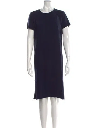 Pre-owned Polo Ralph Lauren Crew Neck Knee-length Dress In Blue