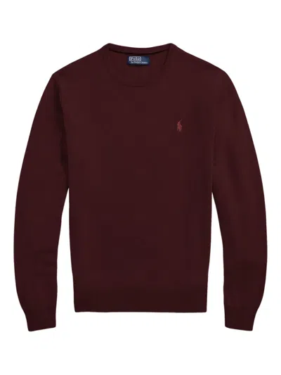 Polo Ralph Lauren Crew-neck Knit Sweater In Brown