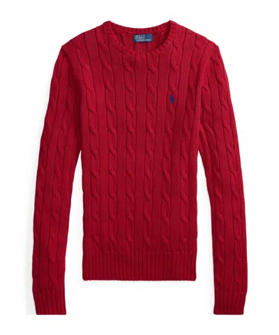 Polo Ralph Lauren Crew Neck Knit Sweater In Red