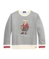 Polo Ralph Lauren Polo Bear Sweatshirt In Grey/ivory In Animal Print