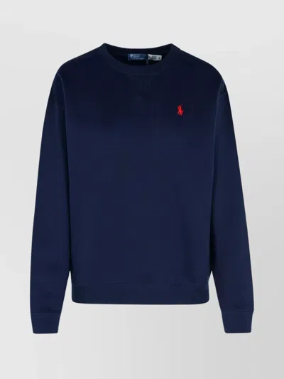 Polo Ralph Lauren Crew Neck Knitwear Sweatshirt In Blue