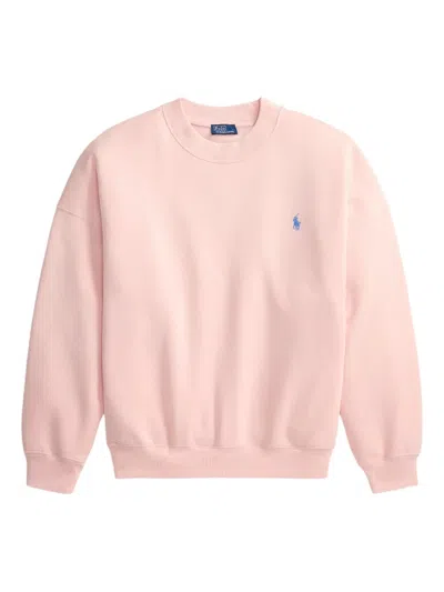 Polo Ralph Lauren Crew Neck Sweater Sweatshirts Rose In Pink