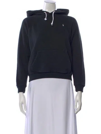 Pre-owned Polo Ralph Lauren Crew Neck Long Sleeve Hoodie In Black