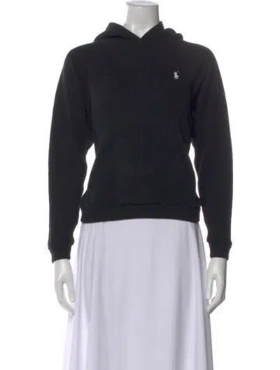 Pre-owned Polo Ralph Lauren Crew Neck Long Sleeve Hoodie In Black