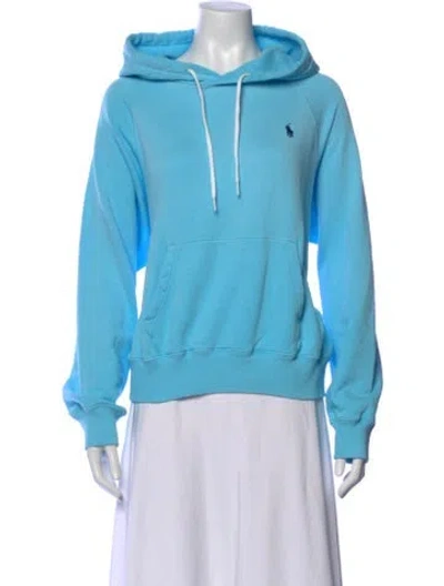 Pre-owned Polo Ralph Lauren Crew Neck Long Sleeve Hoodie In Blue