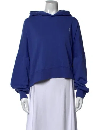 Pre-owned Polo Ralph Lauren Crew Neck Long Sleeve Hoodie In Blue