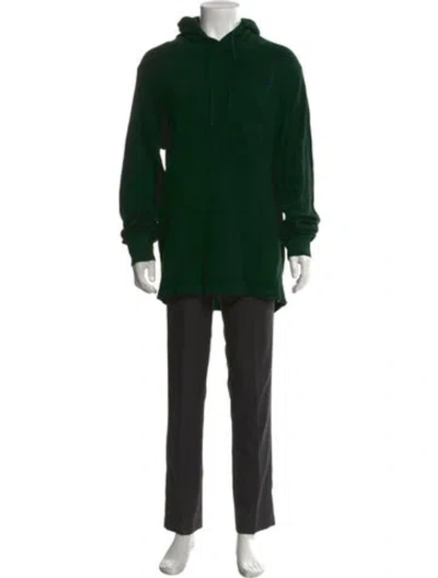 Pre-owned Polo Ralph Lauren Crew Neck Long Sleeve Hoodie In Green