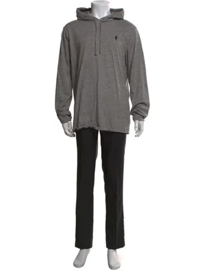 Pre-owned Polo Ralph Lauren Crew Neck Long Sleeve Hoodie In Grey