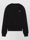 Polo Ralph Lauren Relaxed-fit Long-sleeve Top With Embroidered Logo In Black