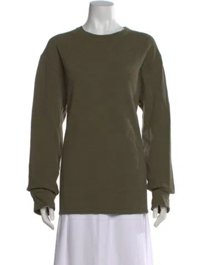 Pre-owned Polo Ralph Lauren Crew Neck Long Sleeve Polo In Green