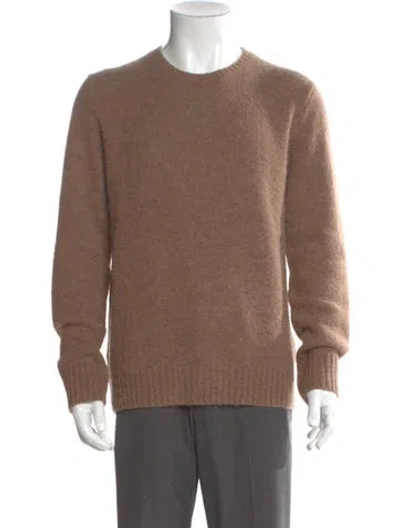 Pre-owned Polo Ralph Lauren Crew Neck Long Sleeve Pullover In Brown