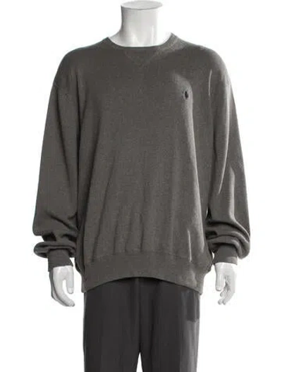 Pre-owned Polo Ralph Lauren Crew Neck Long Sleeve Pullover In Gray