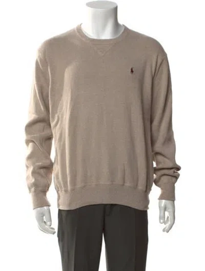 Pre-owned Polo Ralph Lauren Crew Neck Long Sleeve Pullover In Neutrals