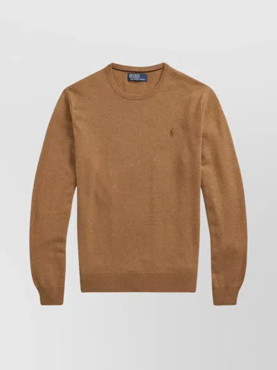 POLO RALPH LAUREN CREW NECK LONG SLEEVE PULLOVER WITH RIBBED CUFFS
