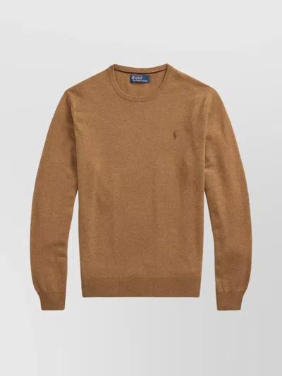 POLO RALPH LAUREN CREW NECK LONG SLEEVE RIBBED SWEATER