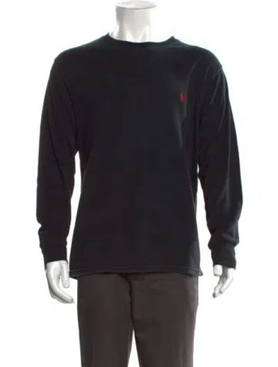 Pre-owned Polo Ralph Lauren Crew Neck Long Sleeve Sweatshirt In Black