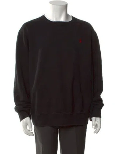 Pre-owned Polo Ralph Lauren Crew Neck Long Sleeve Sweatshirt In Black