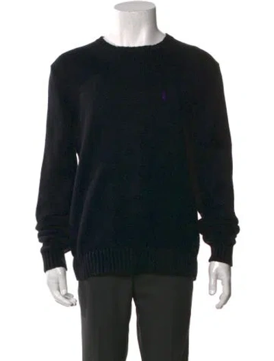 Pre-owned Polo Ralph Lauren Crew Neck Long Sleeve Sweatshirt In Black