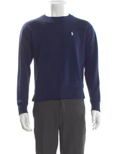 Pre-owned Polo Ralph Lauren Crew Neck Long Sleeve Sweatshirt In Blue