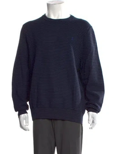 Pre-owned Polo Ralph Lauren Crew Neck Long Sleeve Sweatshirt In Blue