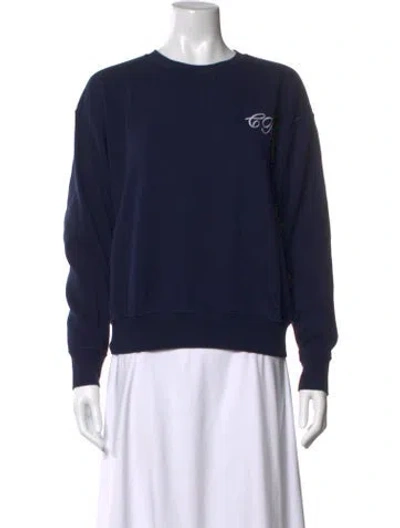 Pre-owned Polo Ralph Lauren Crew Neck Long Sleeve Sweatshirt In Blue